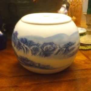 Vintage Asian Porcelain Lidded Pot